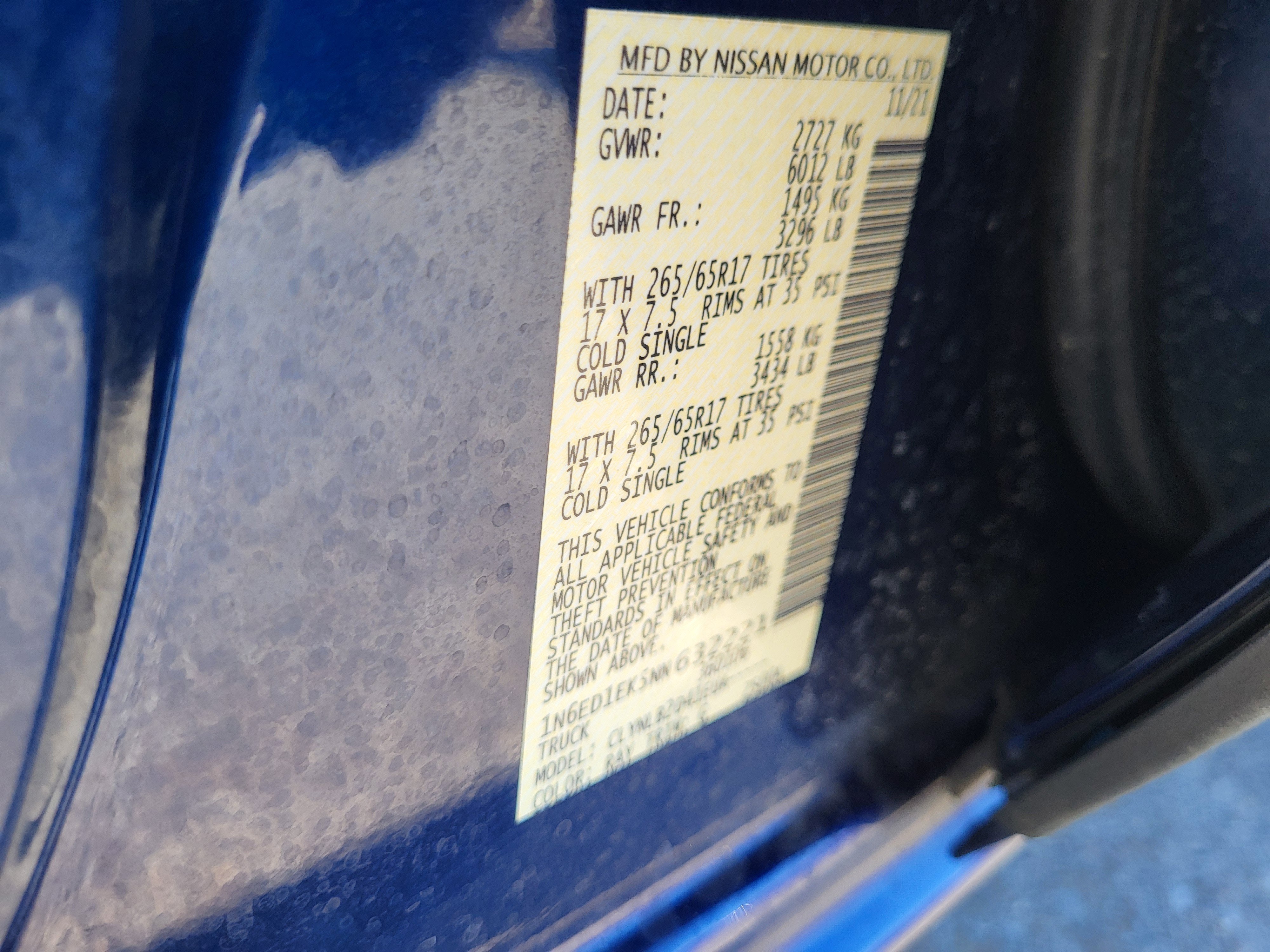 2022 Nissan Frontier SV